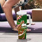 South Sydney Rabbitohs Tumbler With Handle Polynesian Tribal Tattoo Pacific Sport Art