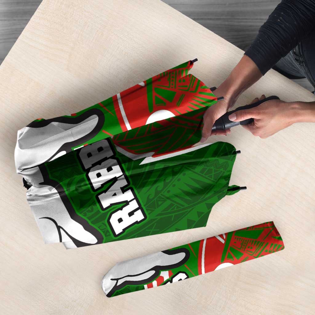 South Sydney Rabbitohs Umbrella Polynesian Tribal Tattoo Pacific Sport Art