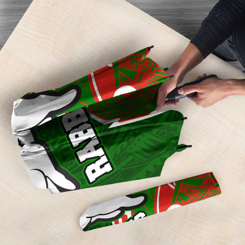 South Sydney Rabbitohs Umbrella Polynesian Tribal Tattoo Pacific Sport Art