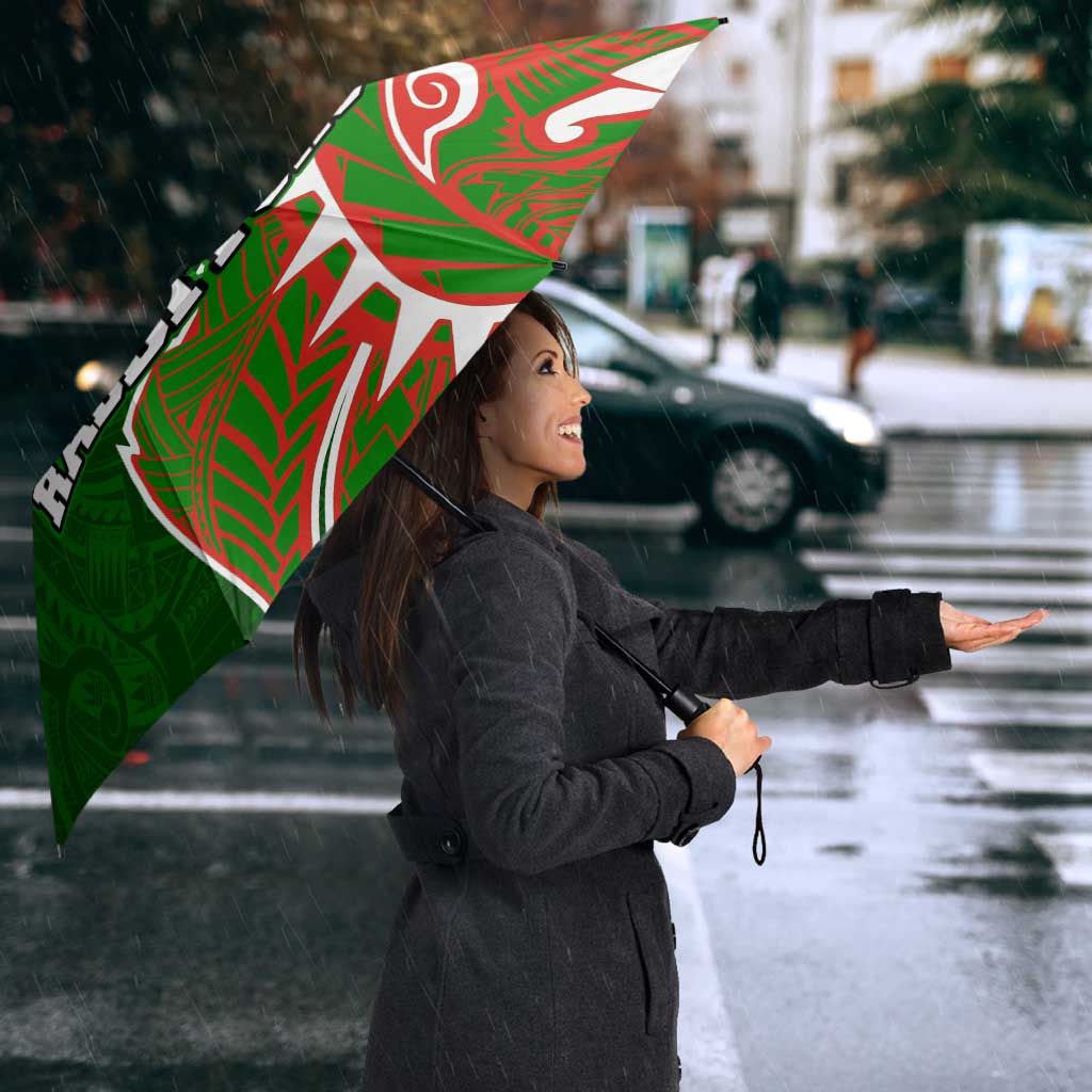 South Sydney Rabbitohs Umbrella Polynesian Tribal Tattoo Pacific Sport Art