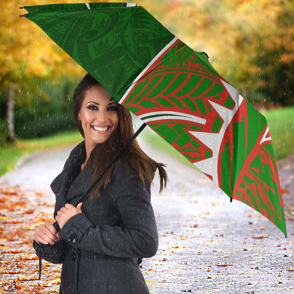 South Sydney Rabbitohs Umbrella Polynesian Tribal Tattoo Pacific Sport Art