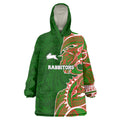 South Sydney Rabbitohs Wearable Blanket Hoodie Polynesian Tribal Tattoo Pacific Sport Art