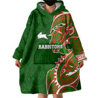 South Sydney Rabbitohs Wearable Blanket Hoodie Polynesian Tribal Tattoo Pacific Sport Art
