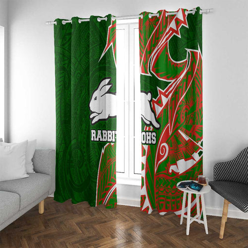 South Sydney Rabbitohs Window Curtain Polynesian Tribal Tattoo Pacific Sport Art