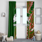 South Sydney Rabbitohs Window Curtain Polynesian Tribal Tattoo Pacific Sport Art