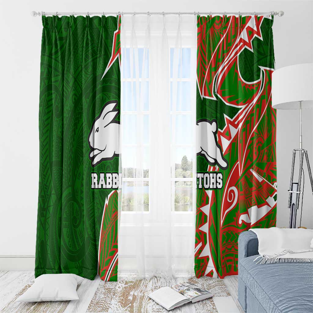 South Sydney Rabbitohs Window Curtain Polynesian Tribal Tattoo Pacific Sport Art