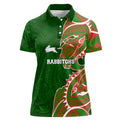 South Sydney Rabbitohs Women Polo Shirt Polynesian Tribal Tattoo Pacific Sport Art