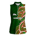 South Sydney Rabbitohs Women Sleeveless Polo Shirt Polynesian Tribal Tattoo Pacific Sport Art