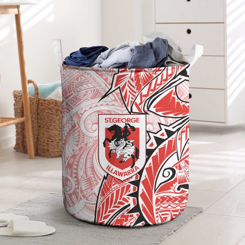 St George Illawarra Dragons Laundry Basket Polynesian Tribal Tattoo Pacific Sport Art
