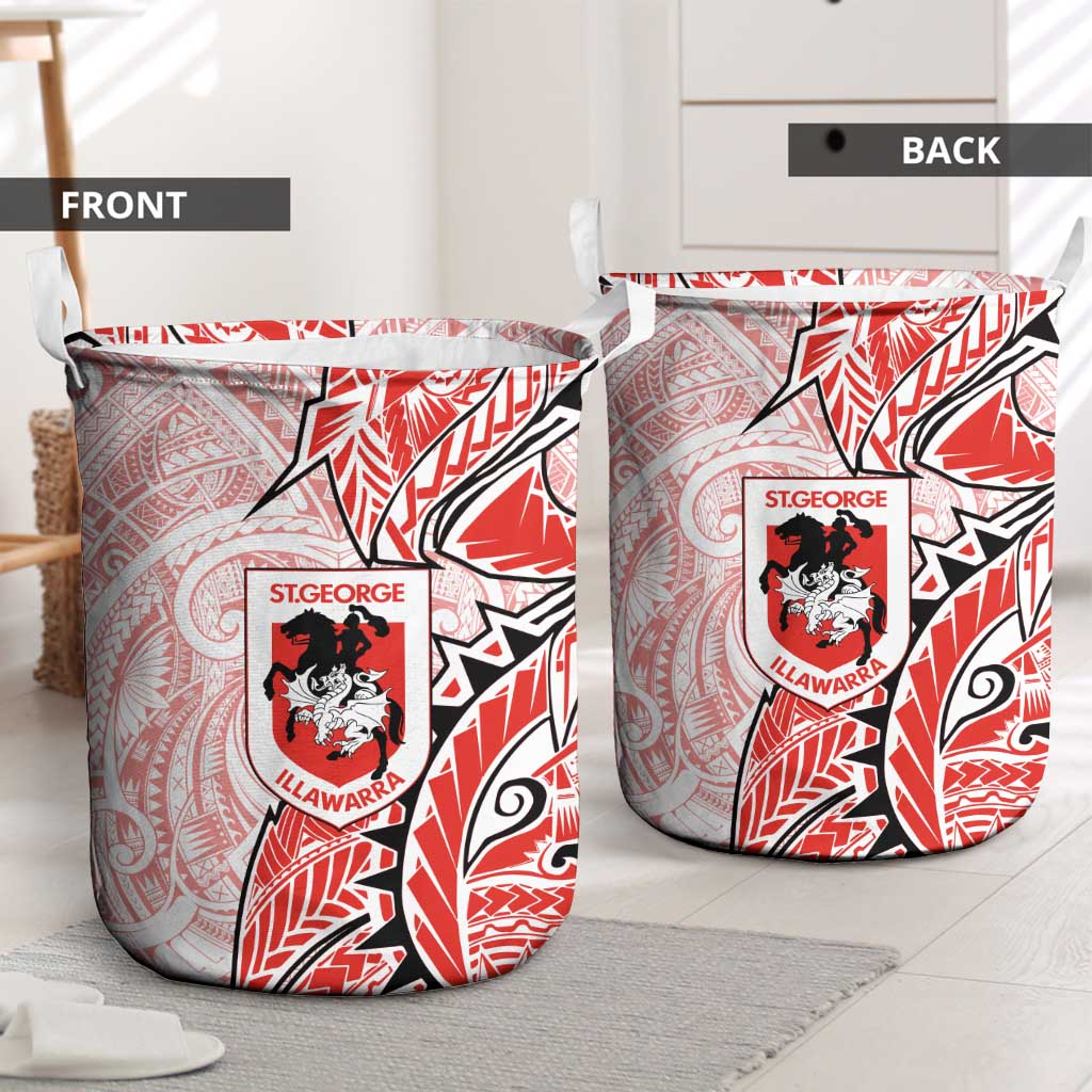 St George Illawarra Dragons Laundry Basket Polynesian Tribal Tattoo Pacific Sport Art