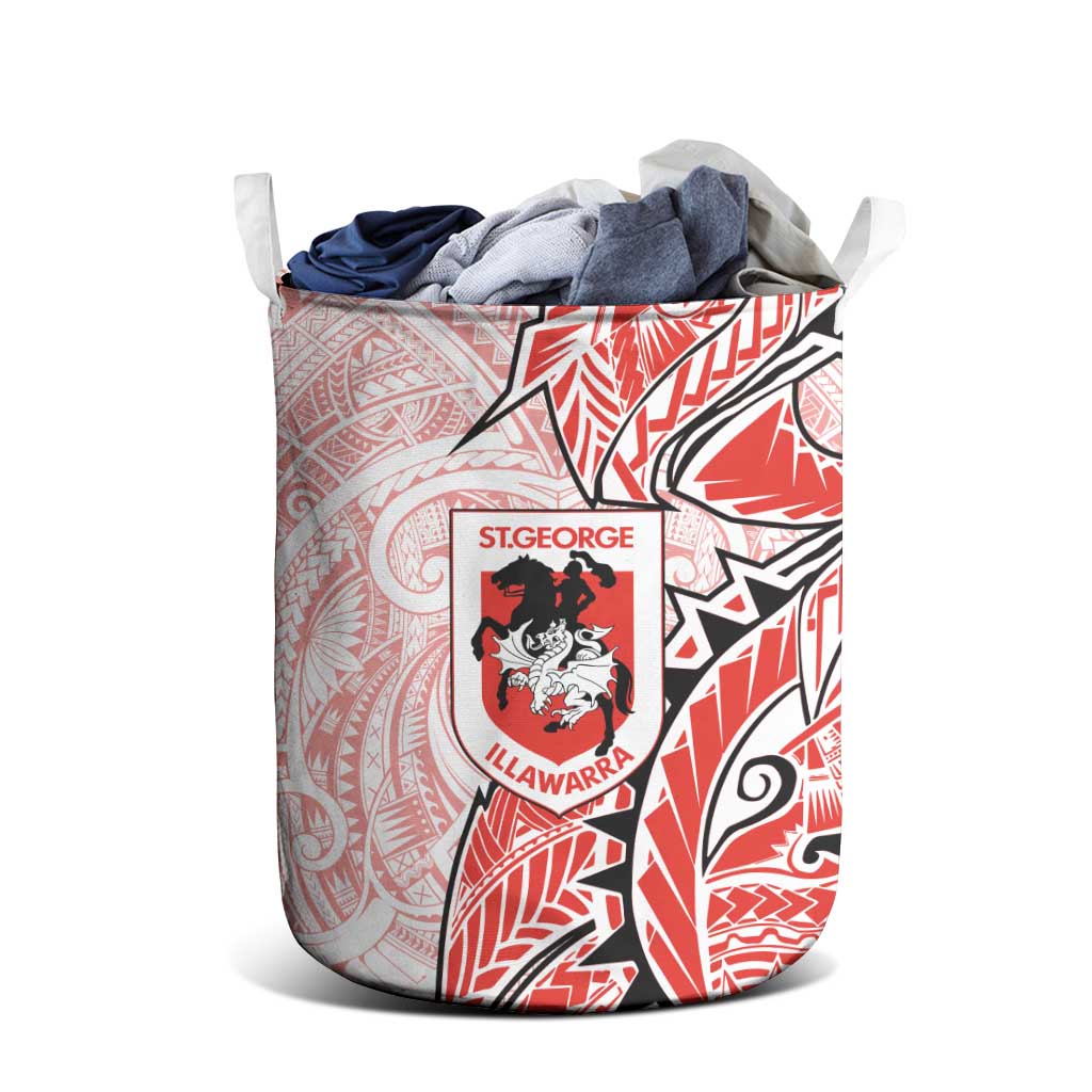 St George Illawarra Dragons Laundry Basket Polynesian Tribal Tattoo Pacific Sport Art
