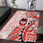 St George Illawarra Dragons Area Rug Polynesian Tribal Tattoo Pacific Sport Art