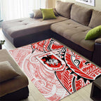 St George Illawarra Dragons Area Rug Polynesian Tribal Tattoo Pacific Sport Art