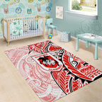 St George Illawarra Dragons Area Rug Polynesian Tribal Tattoo Pacific Sport Art