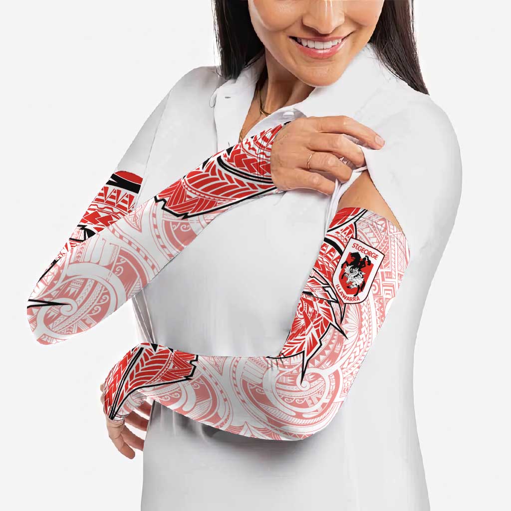 St George Illawarra Dragons Arm Sleeves Polynesian Tribal Tattoo Pacific Sport Art