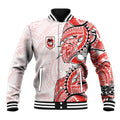 St George Illawarra Dragons Baseball Jacket Polynesian Tribal Tattoo Pacific Sport Art