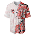 St George Illawarra Dragons Baseball Jersey Polynesian Tribal Tattoo Pacific Sport Art