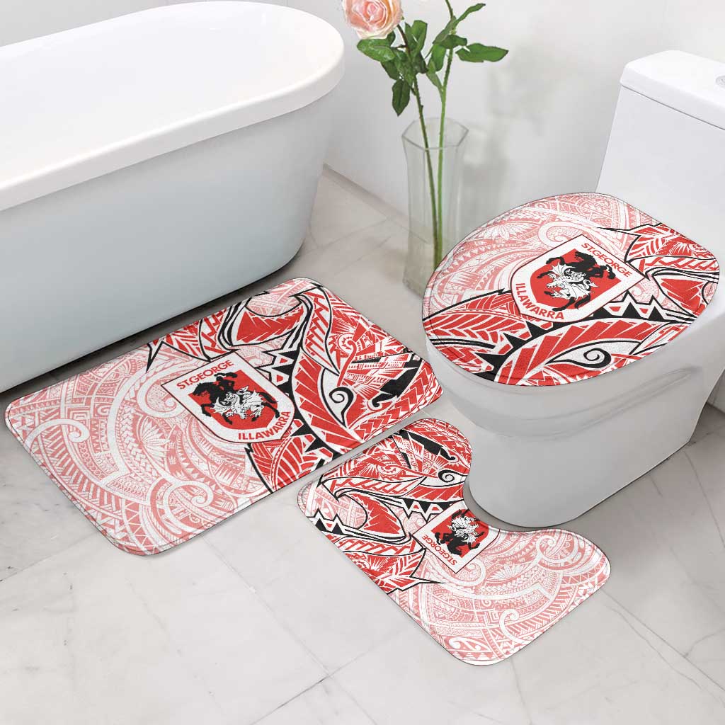 St George Illawarra Dragons Bathroom Set Polynesian Tribal Tattoo Pacific Sport Art