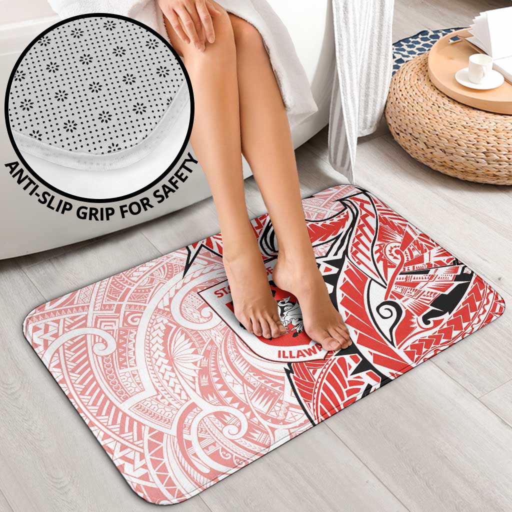 St George Illawarra Dragons Bathroom Set Polynesian Tribal Tattoo Pacific Sport Art