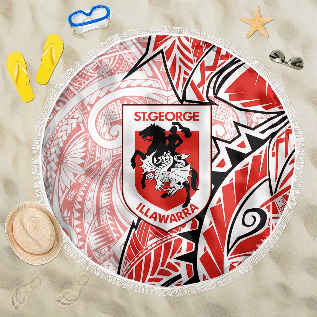 St George Illawarra Dragons Beach Blanket Polynesian Tribal Tattoo Pacific Sport Art
