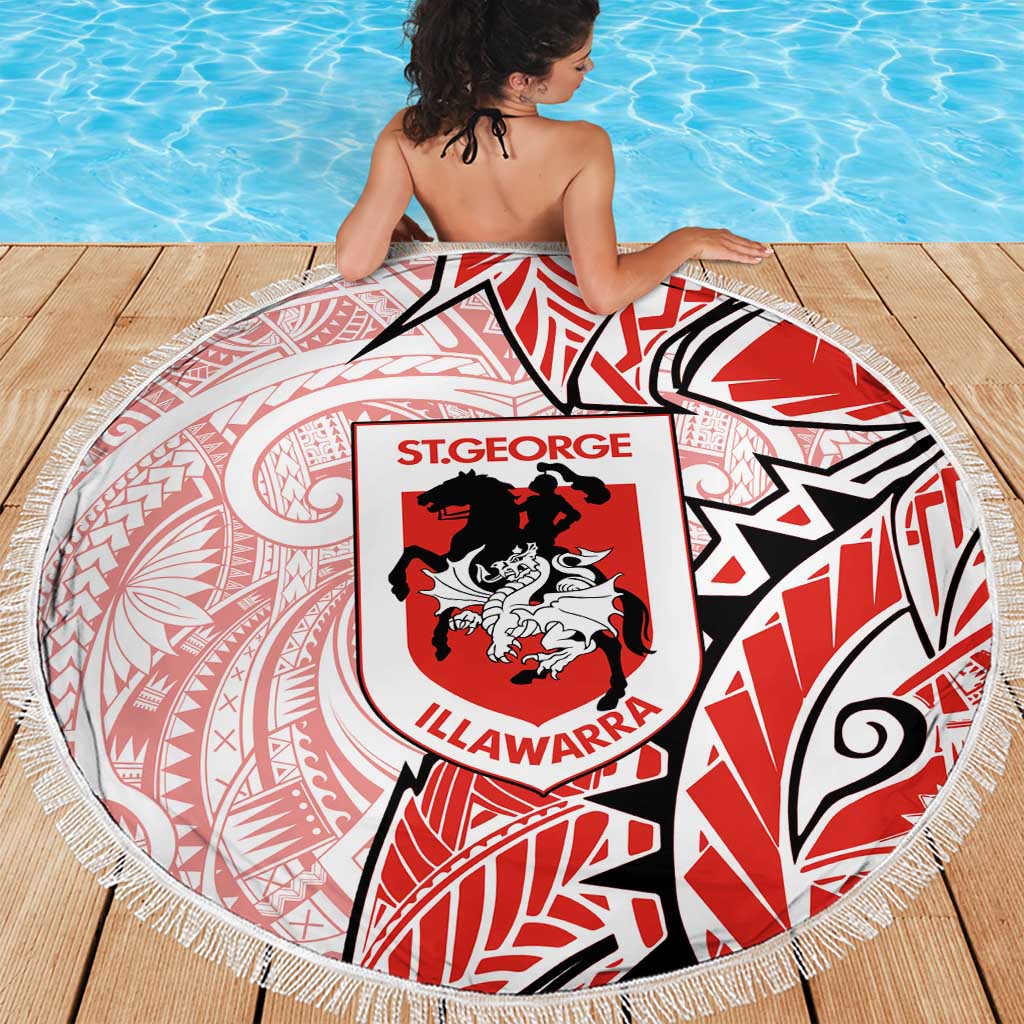St George Illawarra Dragons Beach Blanket Polynesian Tribal Tattoo Pacific Sport Art