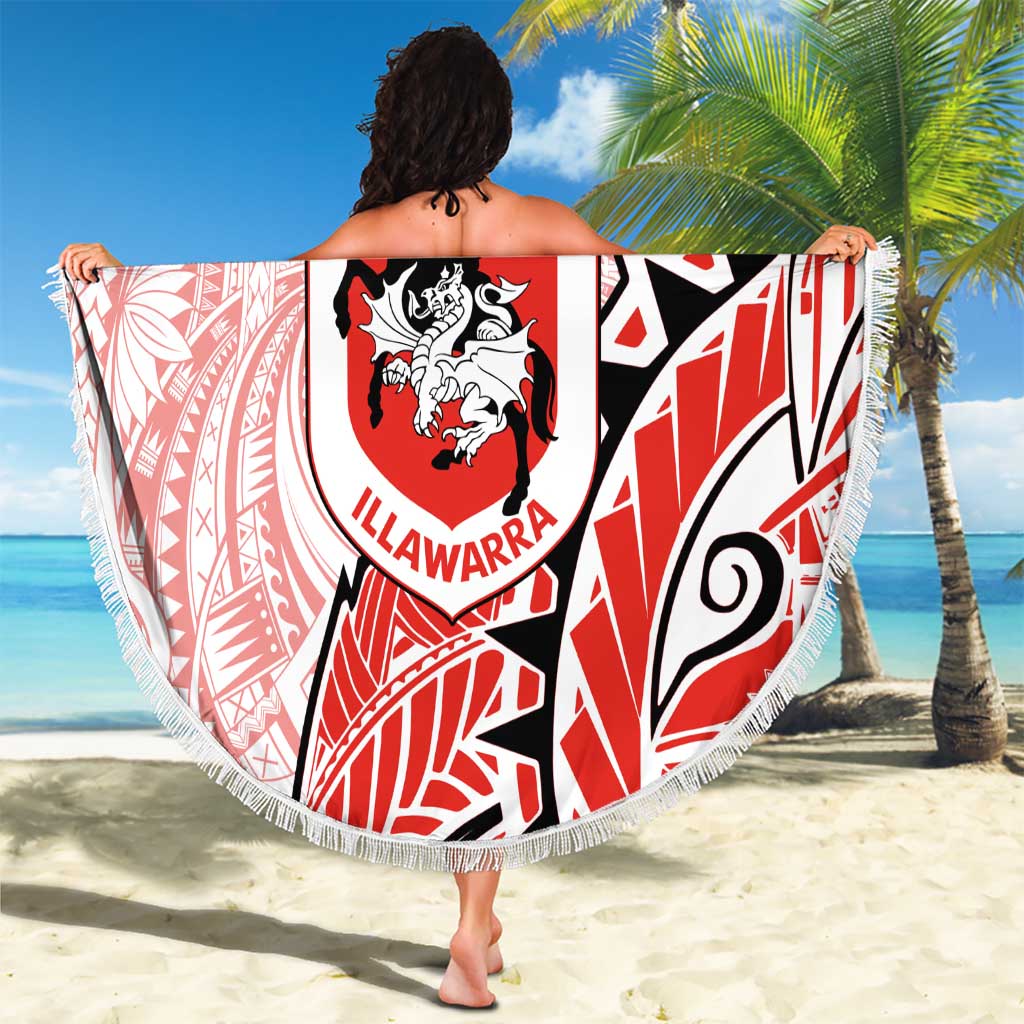 St George Illawarra Dragons Beach Blanket Polynesian Tribal Tattoo Pacific Sport Art