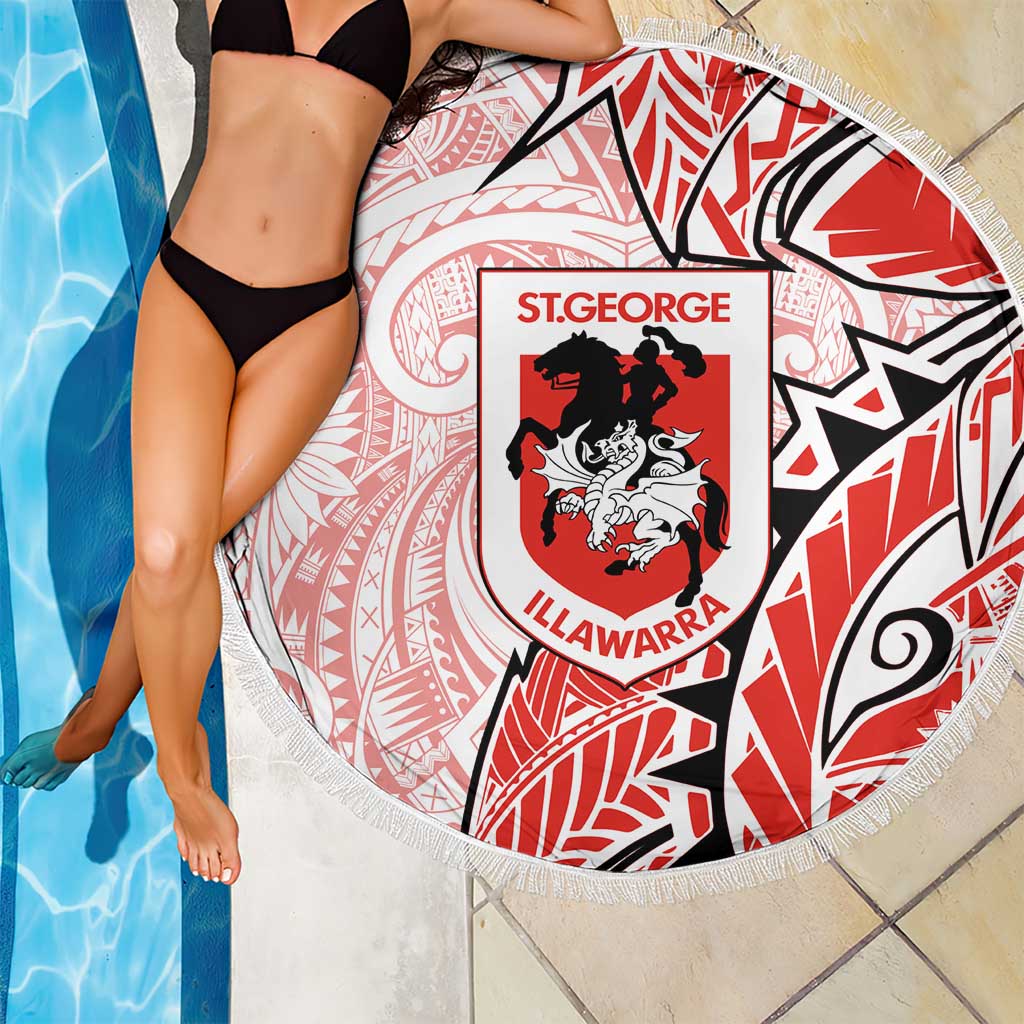 St George Illawarra Dragons Beach Blanket Polynesian Tribal Tattoo Pacific Sport Art