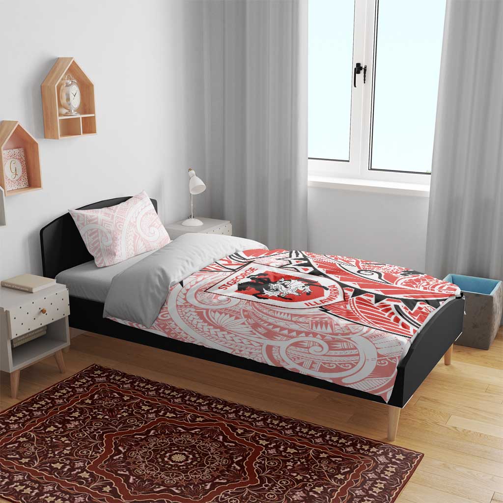 St George Illawarra Dragons Bedding Set Polynesian Tribal Tattoo Pacific Sport Art