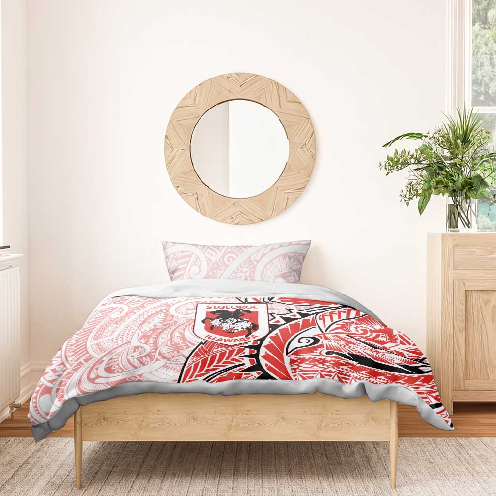 St George Illawarra Dragons Bedding Set Polynesian Tribal Tattoo Pacific Sport Art