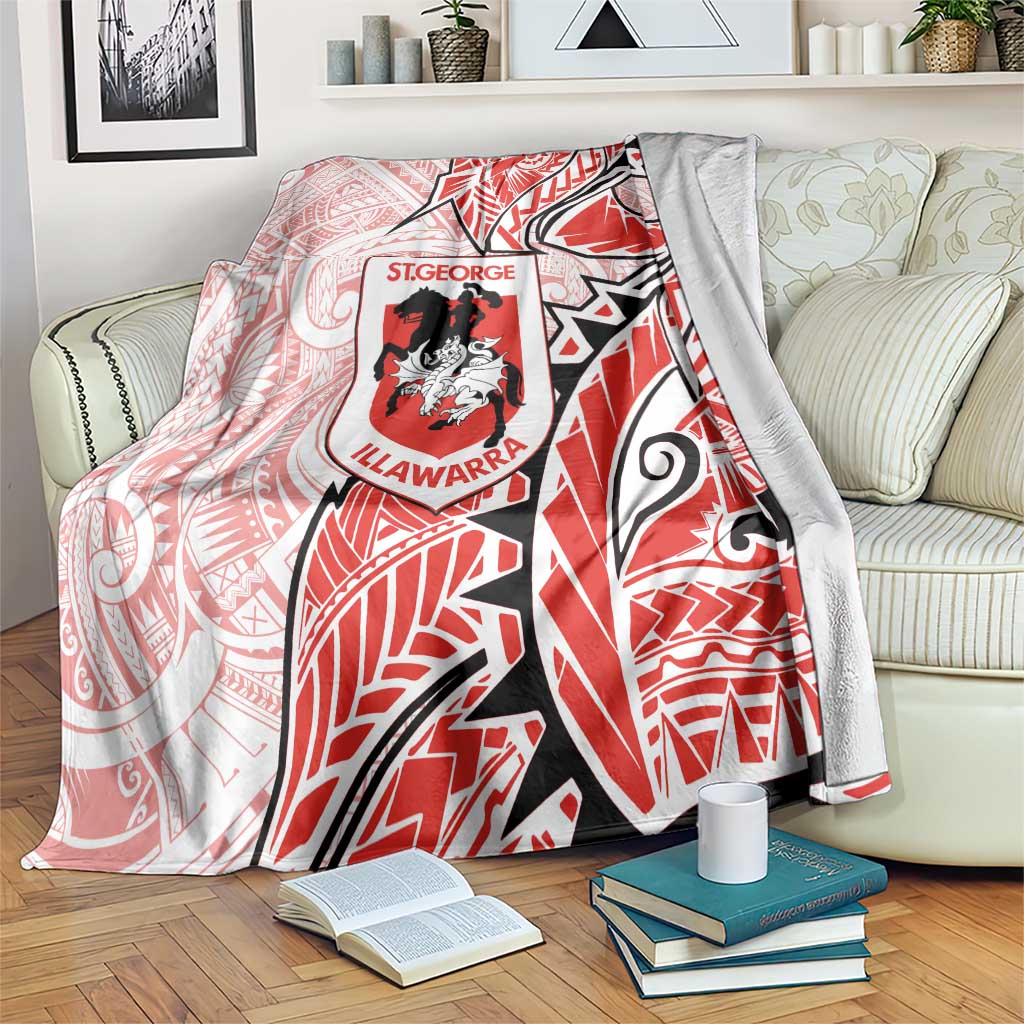 St George Illawarra Dragons Blanket Polynesian Tribal Tattoo Pacific Sport Art