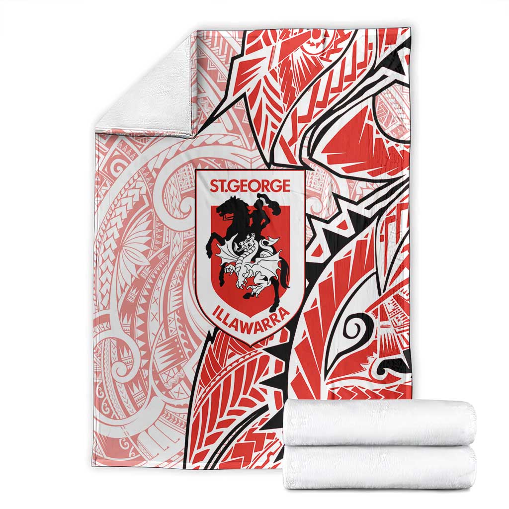 St George Illawarra Dragons Blanket Polynesian Tribal Tattoo Pacific Sport Art