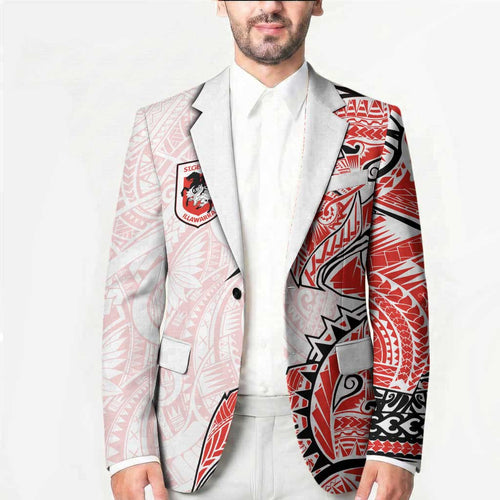 St George Illawarra Dragons Blazer Polynesian Tribal Tattoo Pacific Sport Art
