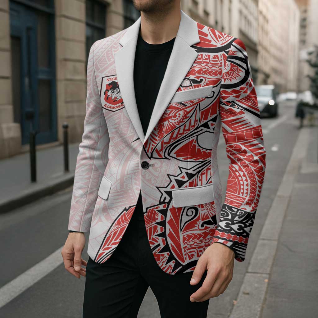 St George Illawarra Dragons Blazer Polynesian Tribal Tattoo Pacific Sport Art