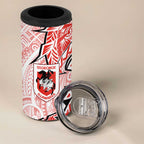 St George Illawarra Dragons 4 in 1 Can Cooler Tumbler Polynesian Tribal Tattoo Pacific Sport Art