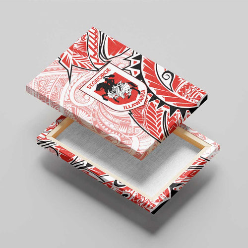 St George Illawarra Dragons Canvas Wall Art Polynesian Tribal Tattoo Pacific Sport Art