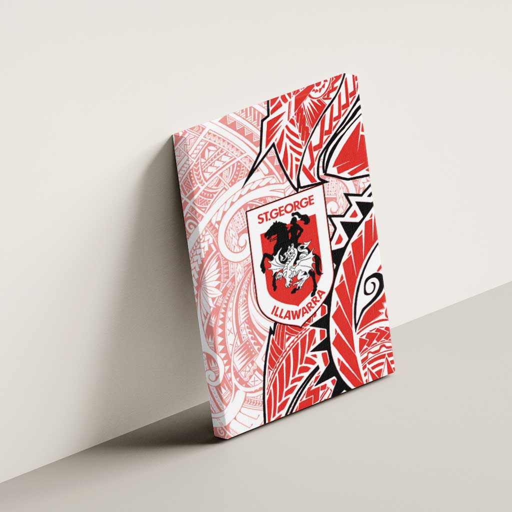 St George Illawarra Dragons Canvas Wall Art Polynesian Tribal Tattoo Pacific Sport Art