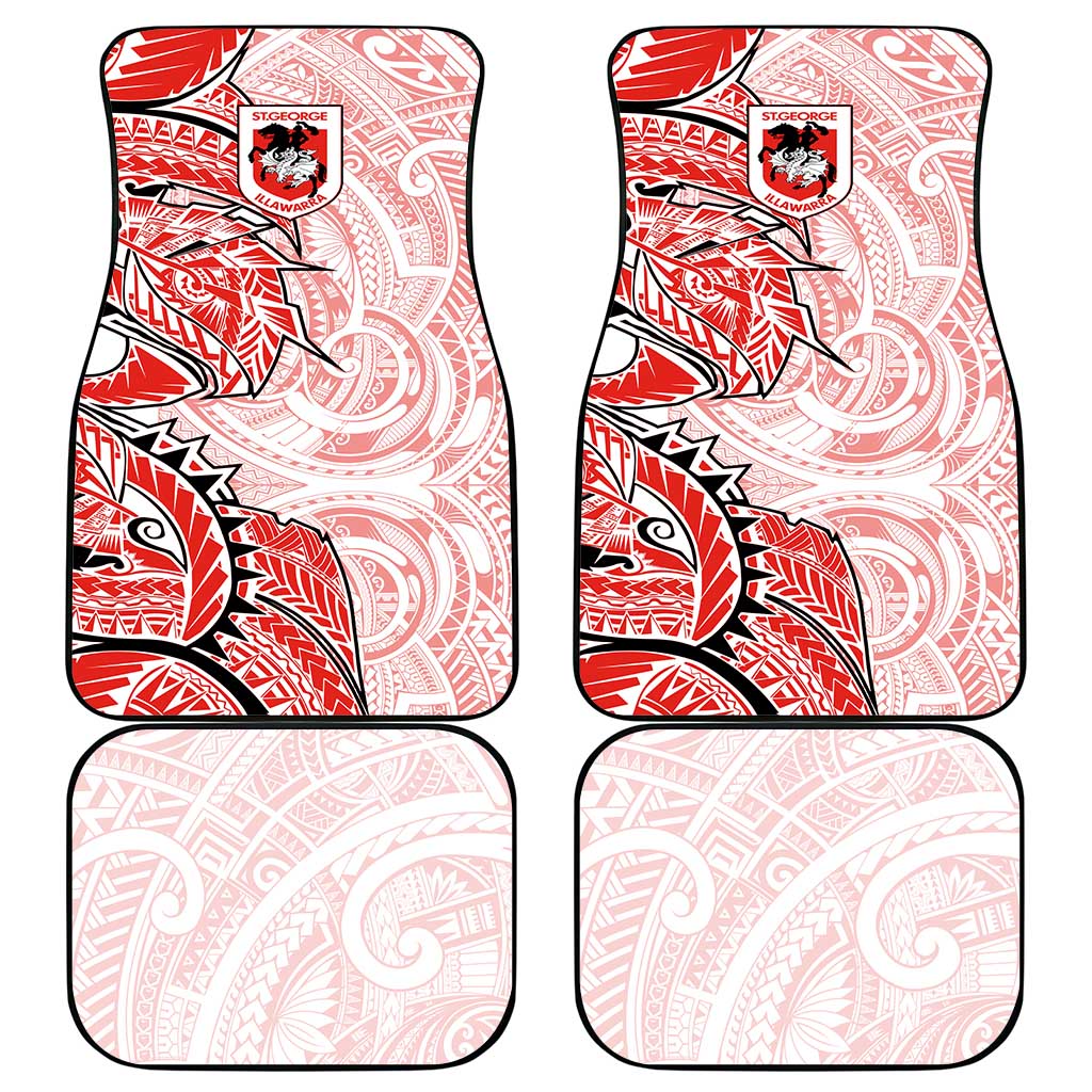 St George Illawarra Dragons Car Mats Polynesian Tribal Tattoo Pacific Sport Art