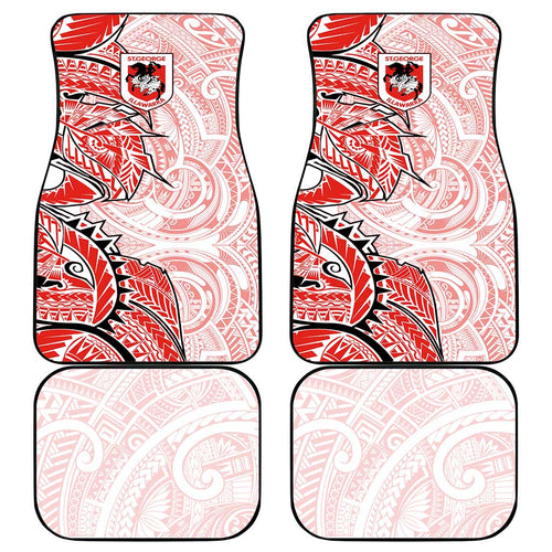 St George Illawarra Dragons Car Mats Polynesian Tribal Tattoo Pacific Sport Art