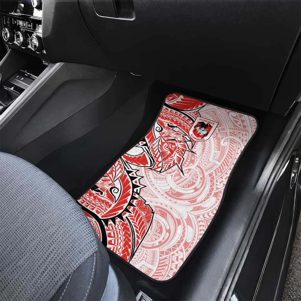 St George Illawarra Dragons Car Mats Polynesian Tribal Tattoo Pacific Sport Art