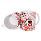 St George Illawarra Dragons Ceramic Mug Polynesian Tribal Tattoo Pacific Sport Art