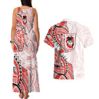 St George Illawarra Dragons Couples Matching Tank Maxi Dress and Hawaiian Shirt Polynesian Tribal Tattoo Pacific Sport Art