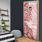 St George Illawarra Dragons Door Cover Polynesian Tribal Tattoo Pacific Sport Art