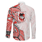 St George Illawarra Dragons Family Matching Mermaid Dress and Hawaiian Shirt Polynesian Tribal Tattoo Pacific Sport Art