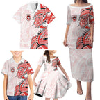 St George Illawarra Dragons Family Matching Puletasi and Hawaiian Shirt Polynesian Tribal Tattoo Pacific Sport Art