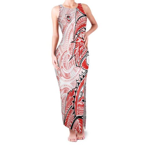 St George Illawarra Dragons Family Matching Tank Maxi Dress and Hawaiian Shirt Polynesian Tribal Tattoo Pacific Sport Art