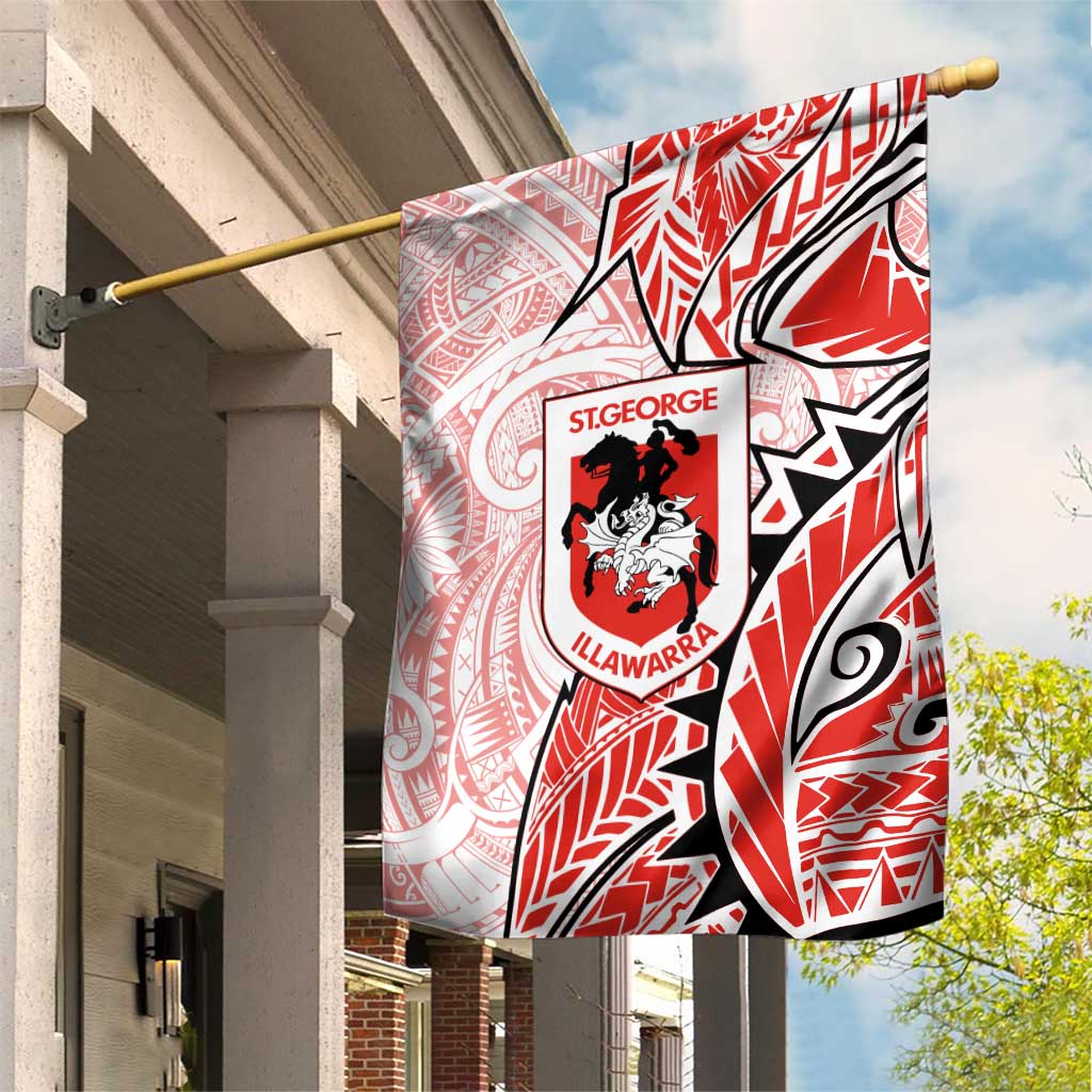 St George Illawarra Dragons Garden Flag Polynesian Tribal Tattoo Pacific Sport Art