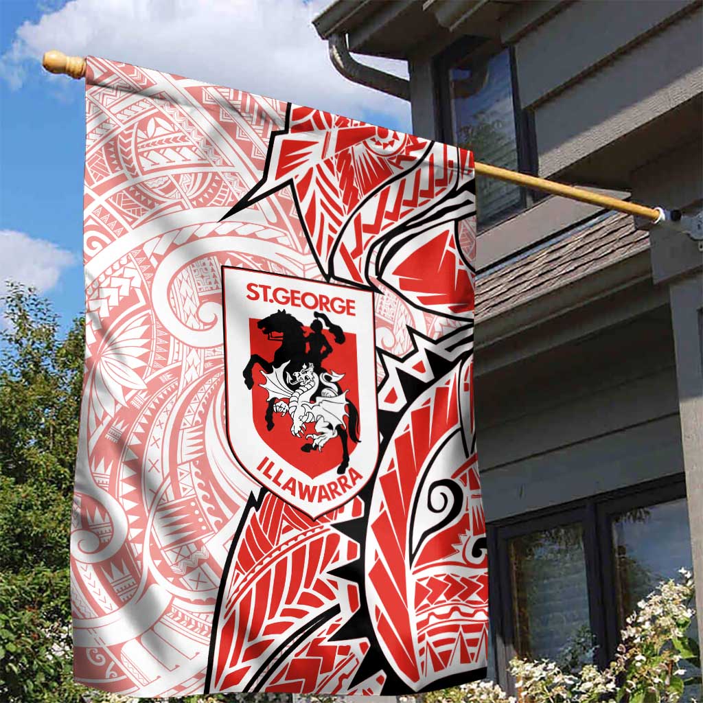 St George Illawarra Dragons Garden Flag Polynesian Tribal Tattoo Pacific Sport Art