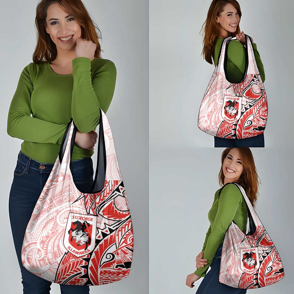 St George Illawarra Dragons Grocery Bag Polynesian Tribal Tattoo Pacific Sport Art
