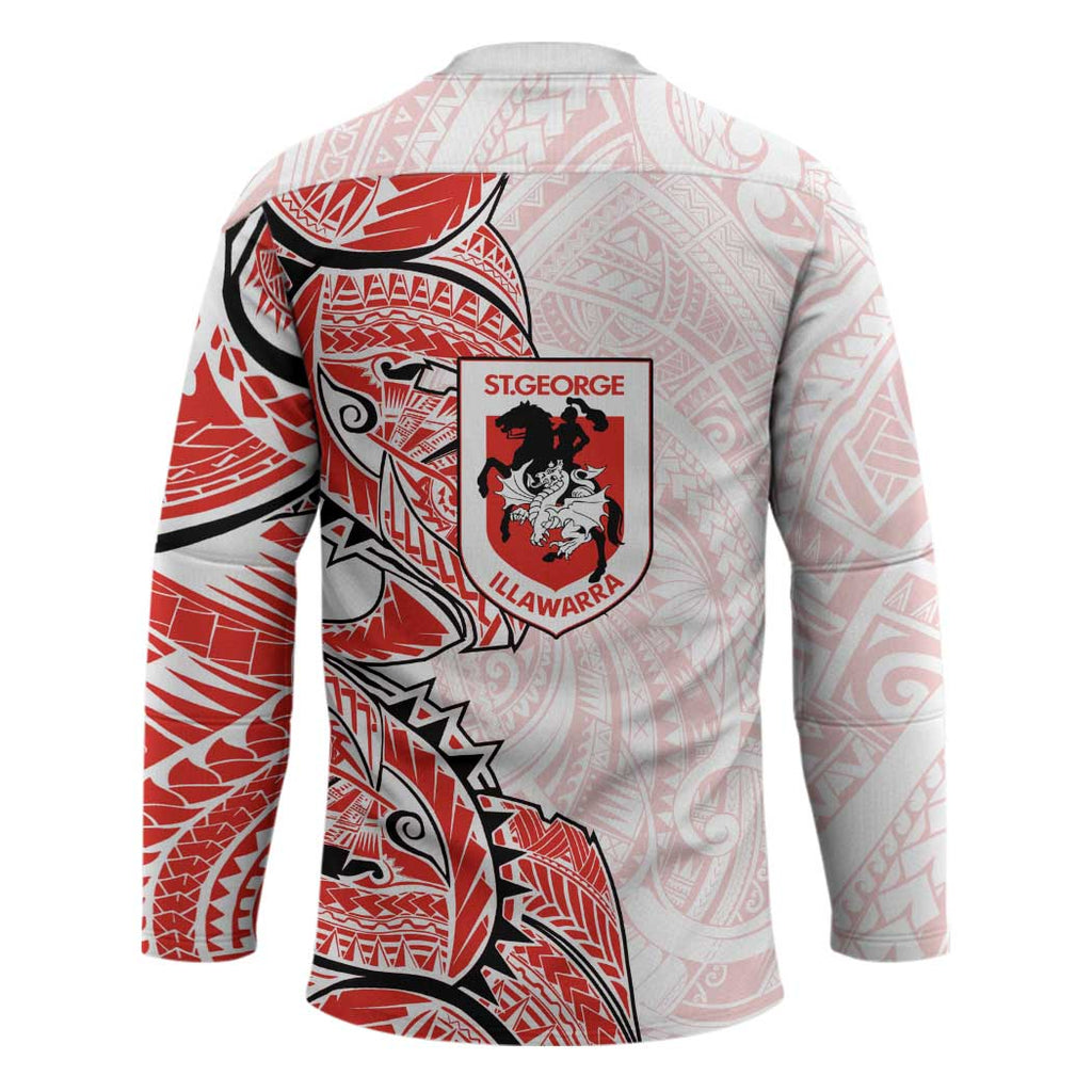 St George Illawarra Dragons Hockey Jersey Polynesian Tribal Tattoo Pacific Sport Art