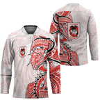St George Illawarra Dragons Hockey Jersey Polynesian Tribal Tattoo Pacific Sport Art
